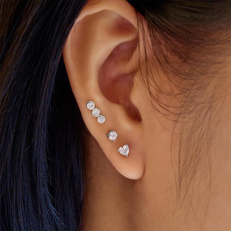 Ania Haie Silver Heart Barbell Single Earring