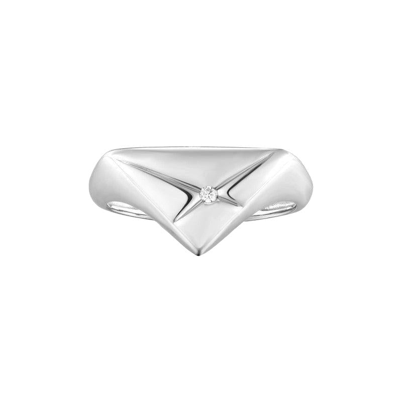 Ania Haie Silver Kiss Triangle Ring