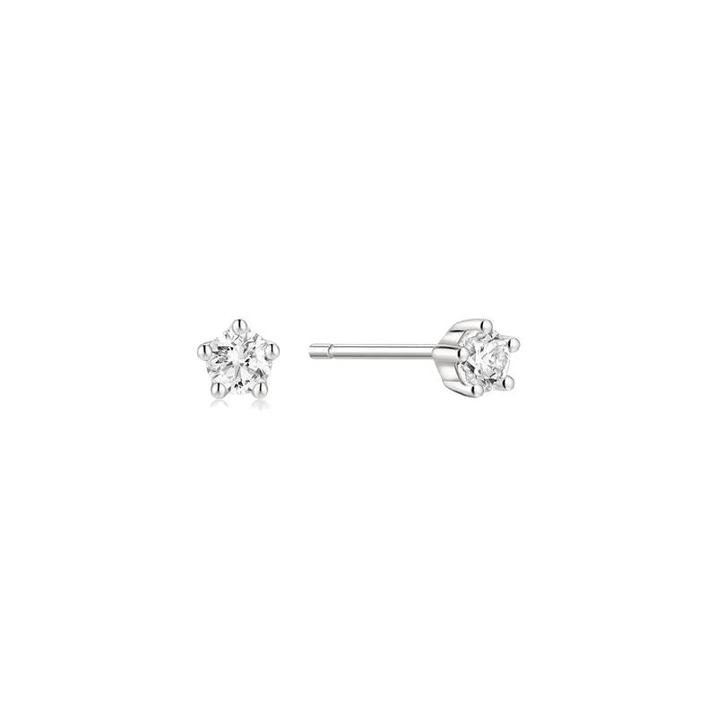 Ania Haie Silver Mini Five-Prong Sparkle Stud Earrings
