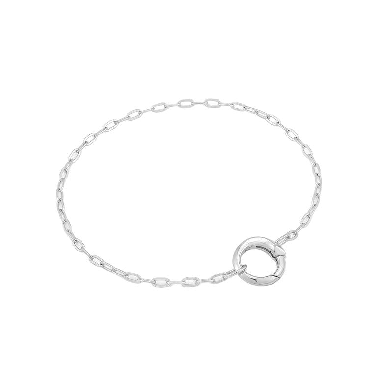 Ania Haie Silver Mini Link Charm Chain Connector Bracelet