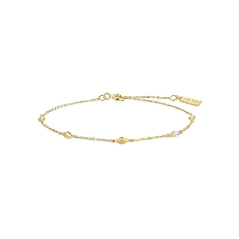 Ania Haie Silver Multi Rhombus Station Bracelet