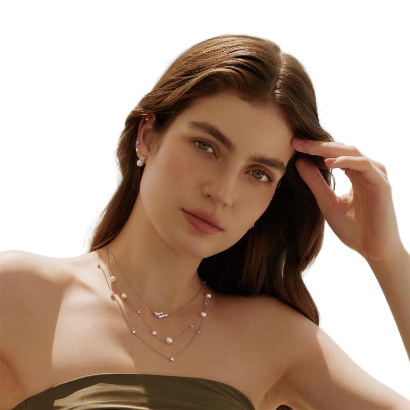 Ania Haie Silver Necklace with Cubic Zirconia Pendant