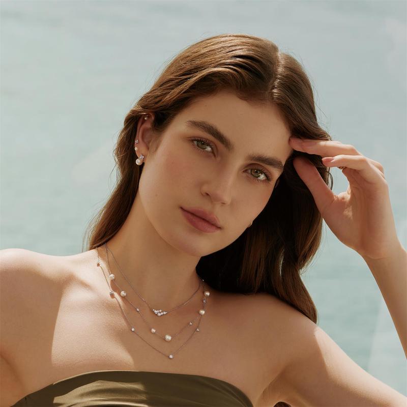 Ania Haie Silver Necklace with Cubic Zirconia Pendant