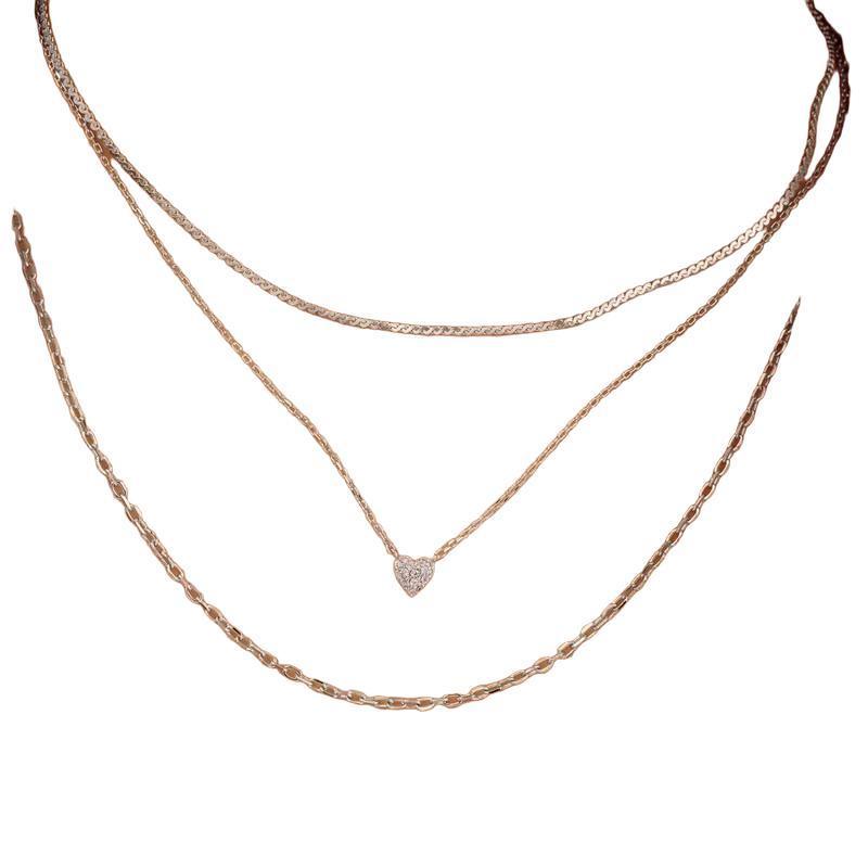 Ania Haie Silver Pavé Heart Necklace with Cubic Zirconia