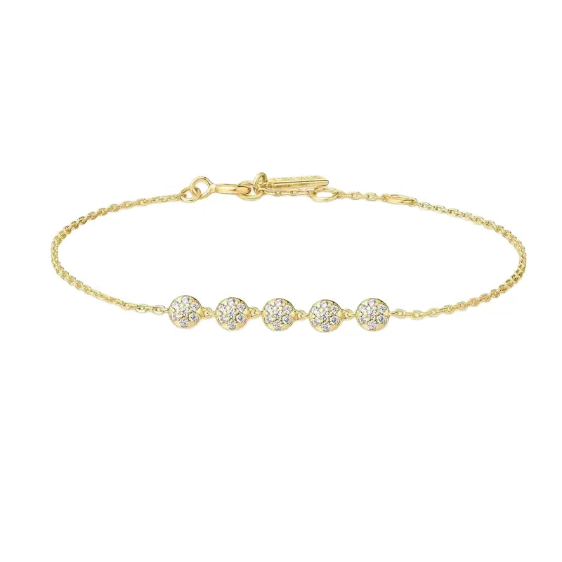 Ania Haie Silver Pavé Multi Beaded Chain Bracelet