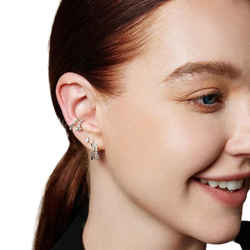 Ania Haie Silver Pear Studs