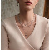 Ania Haie Silver Pearl Geometric Pendant Necklace