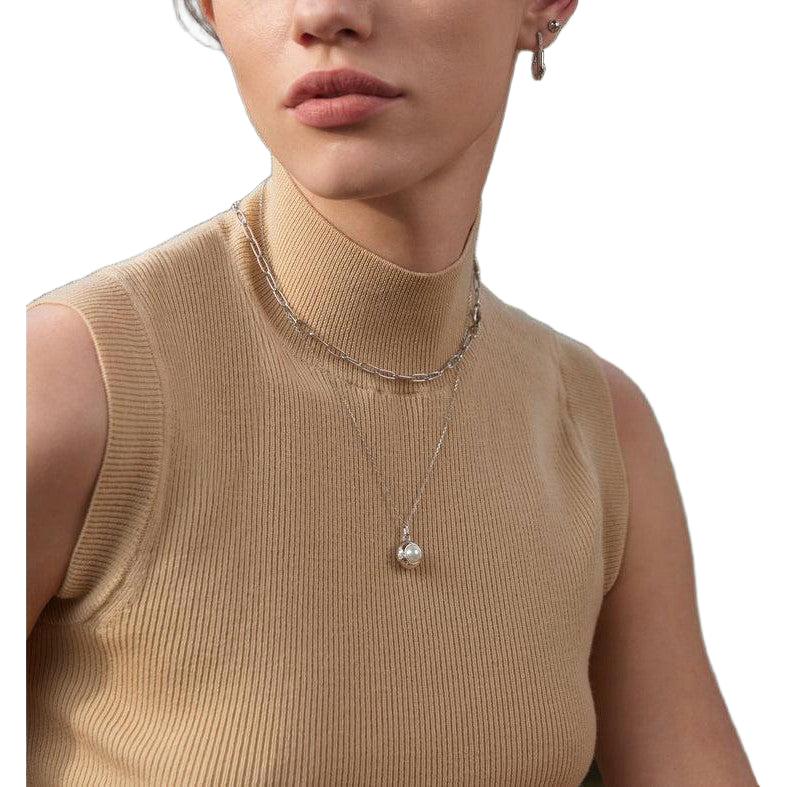 Ania Haie Silver Pearl Sphere Pendant Necklace