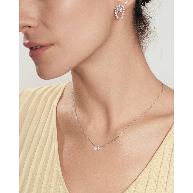 Ania Haie Silver Prong Set Duo Necklace