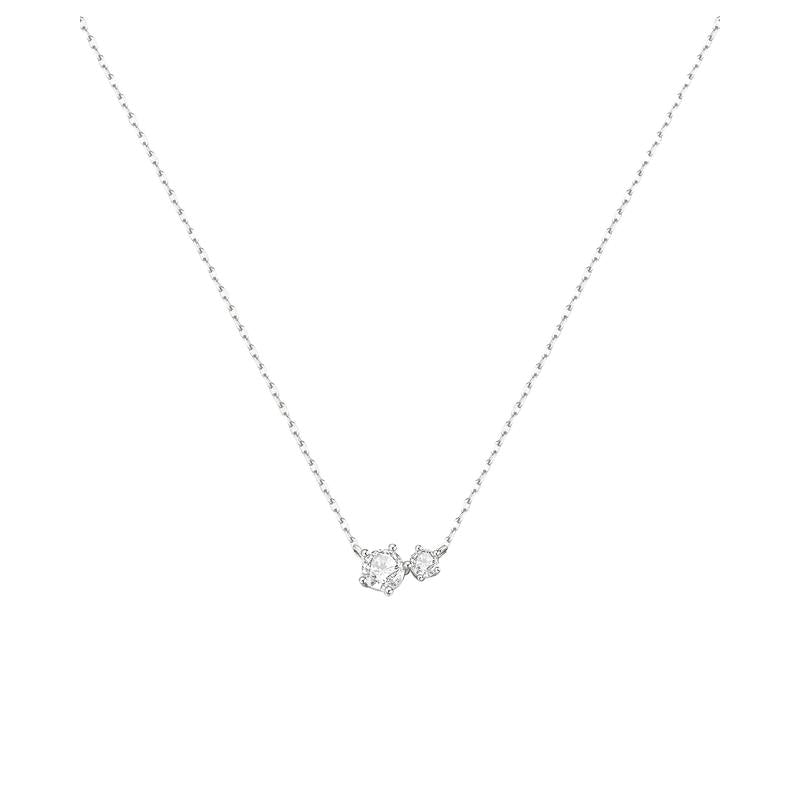 Ania Haie Silver Prong Set Duo Necklace