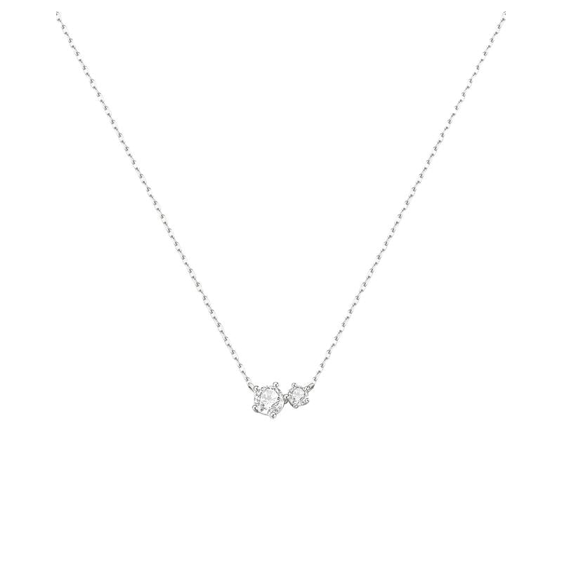 Ania Haie Silver Prong Set Duo Necklace