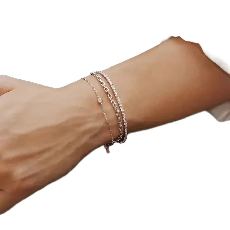 Ania Haie Silver Sparkle Bezel Bracelet