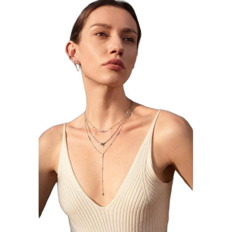 Ania Haie Silver Sparkle Spike Pendant Necklace
