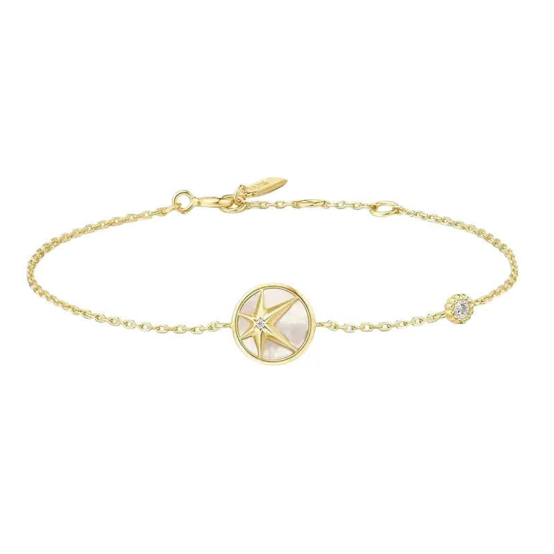 Ania Haie Silver Star Mother-of-Pearl Bracelet
