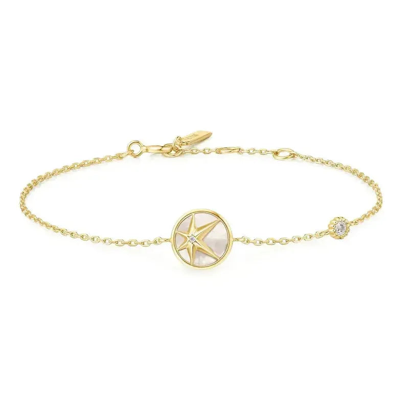 Ania Haie Silver Star Mother-of-Pearl Bracelet