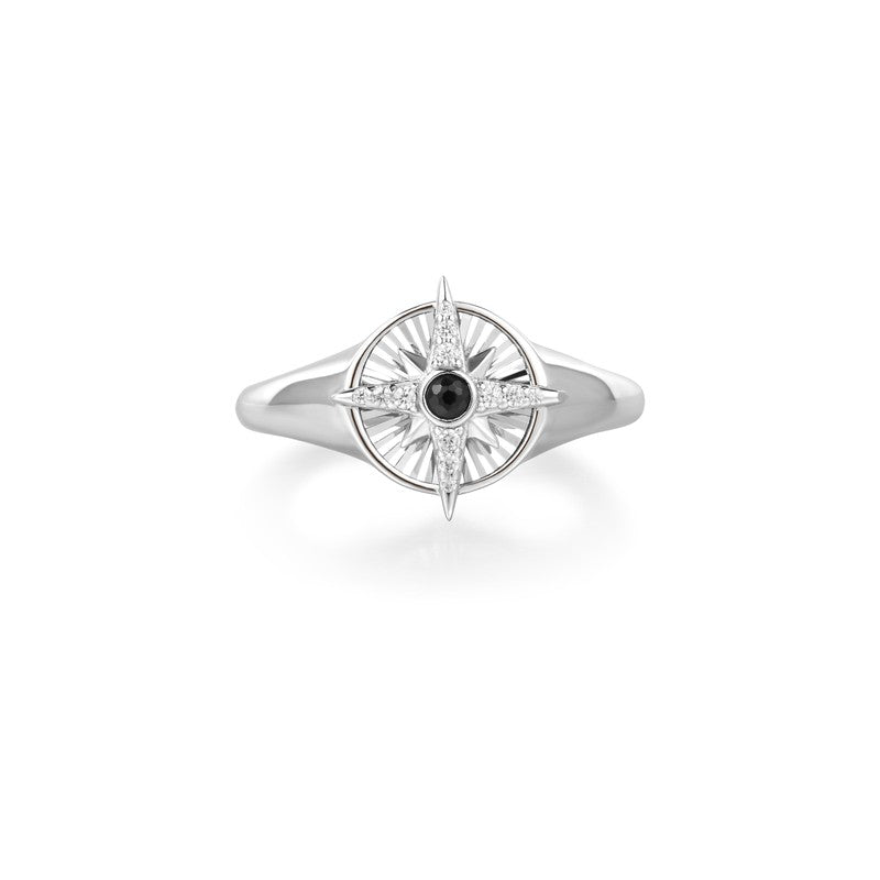 Ania Haie Silver Star Signet Ring