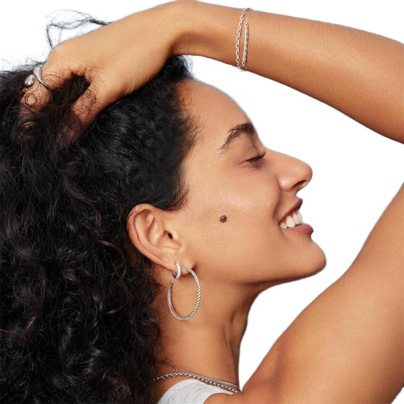 Ania Haie Silver Twisted Oversized Hoop Earrings