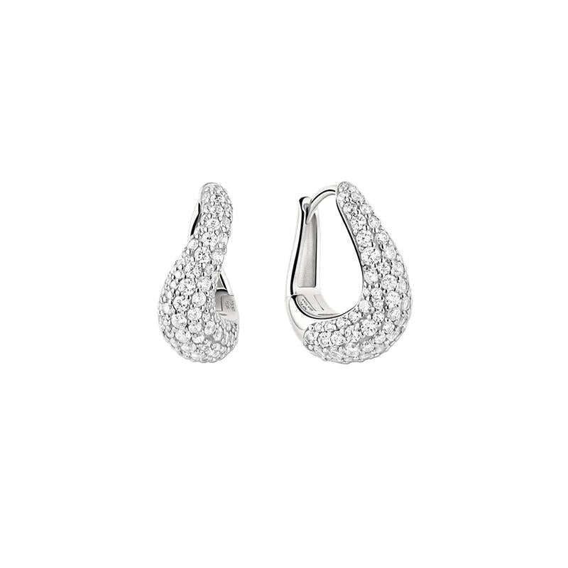 Ania Haie Silver Wave Huggie Hoop Earrings