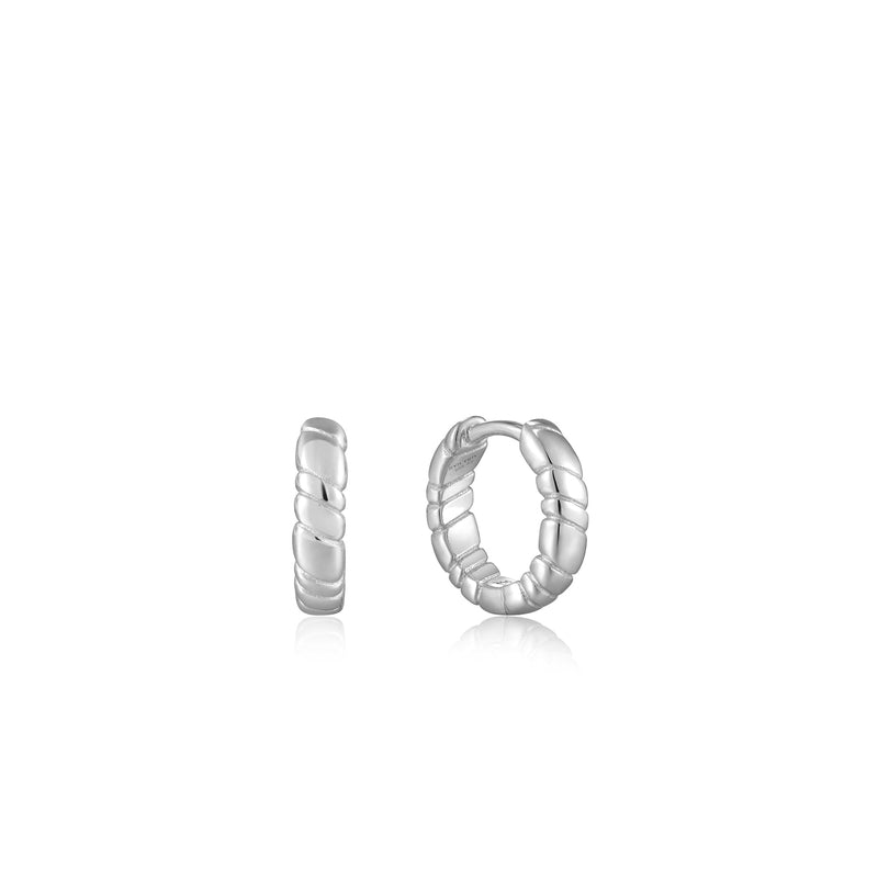 Ania Haie Smooth Twist Huggie Hoop Earrings