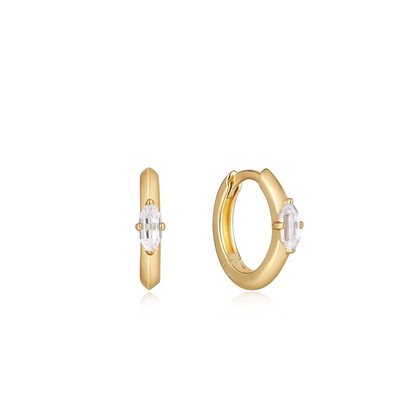 Ania Haie Sparkle Emblem Huggie Hoop Earrings