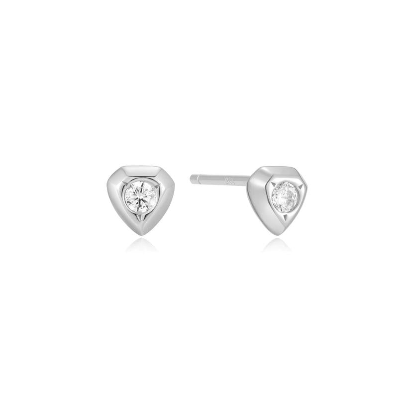 Ania Haie Sparkling Shield Stud Earrings