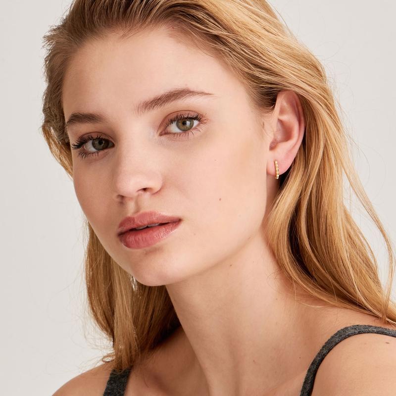 Ania Haie Spike Huggie Hoop Earrings