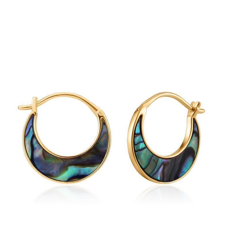 Ania Haie Tidal Abalone Crescent Earrings