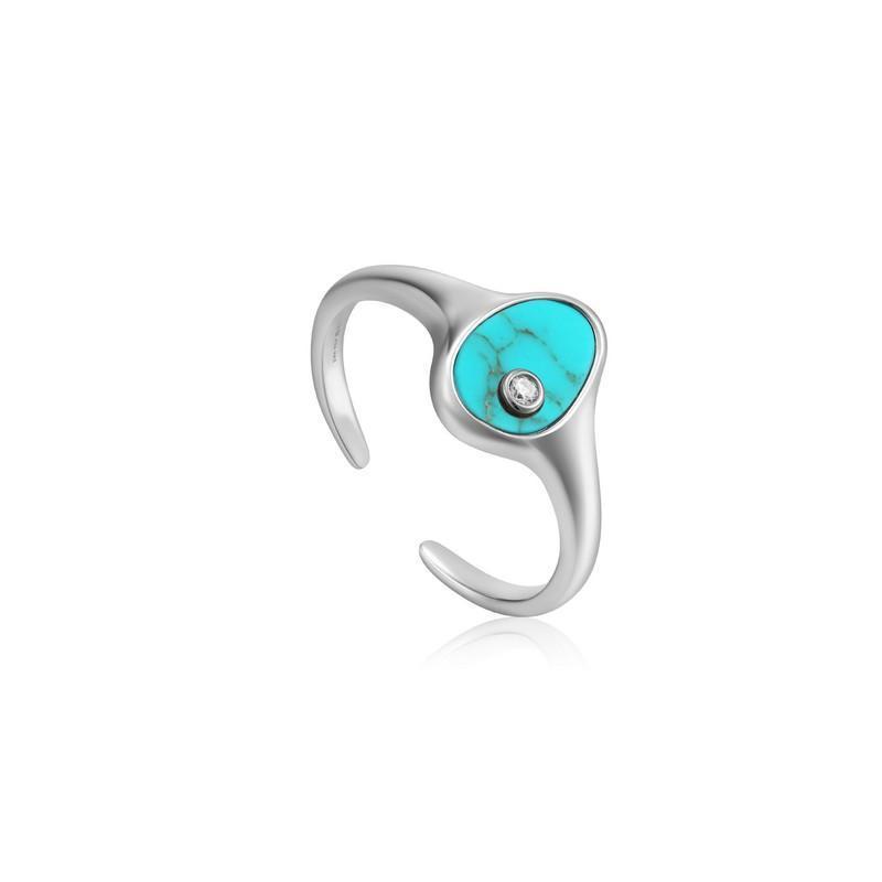 Ania Haie Tidal Turquoise Adjustable Signet Ring