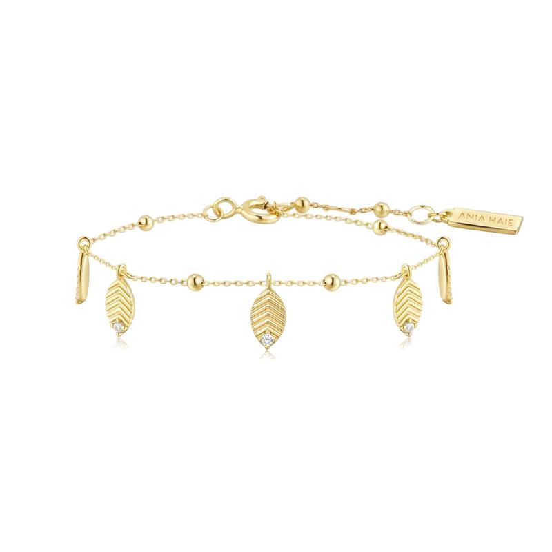 Ania Haie Yellow Gold CZ Bracelet with Extender