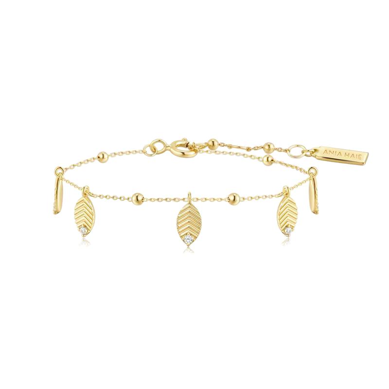 Ania Haie Yellow Gold CZ Bracelet with Extender