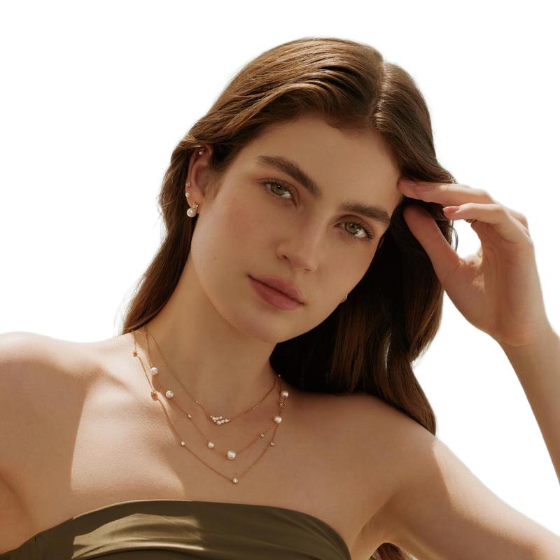 Ania Haie Yellow Gold Necklace with White Cubic Zirconia