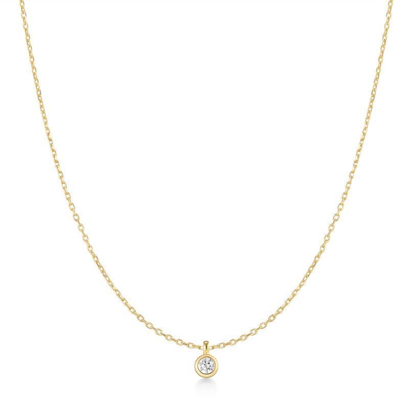Ania Haie Yellow Gold Necklace with White Cubic Zirconia