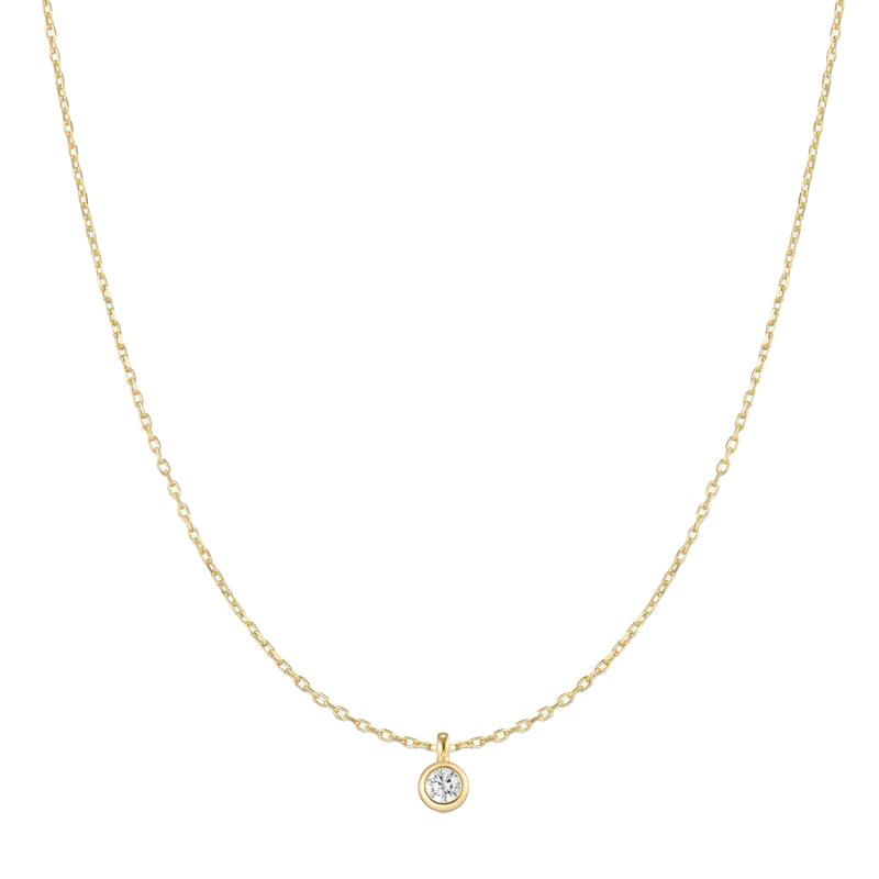 Ania Haie Yellow Gold Necklace with White Cubic Zirconia