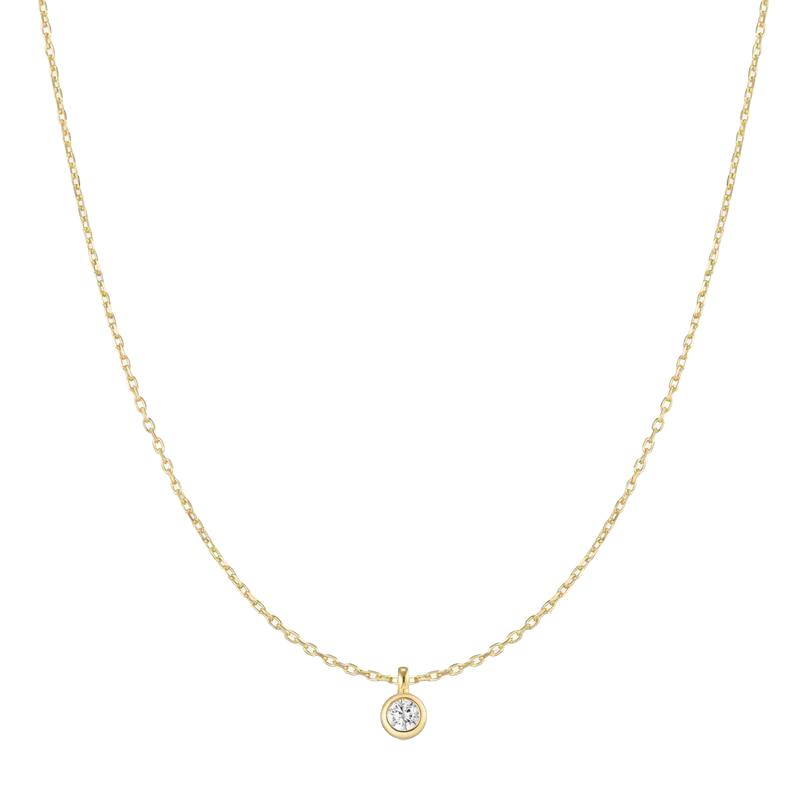 Ania Haie Yellow Gold Necklace with White Cubic Zirconia