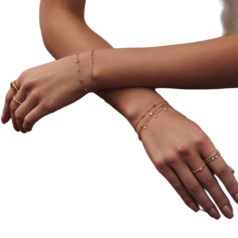 Ania Haie Zoom Gold Multi Rhombus Station Bracelet