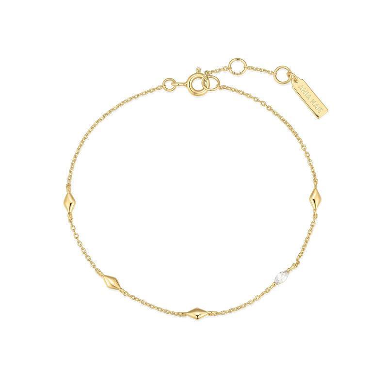 Ania Haie Zoom Gold Multi Rhombus Station Bracelet