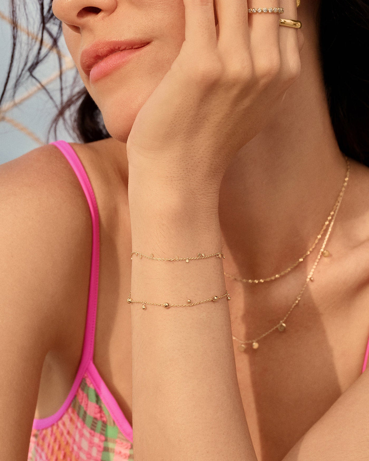 Ania Haie Geometry Mixed Discs Necklace