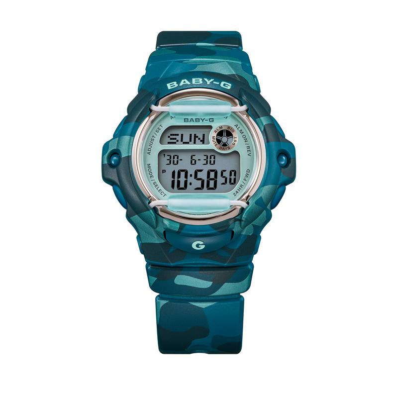 BABY-G BG-169CM-2 Camouflage Digital Watch Blue Green