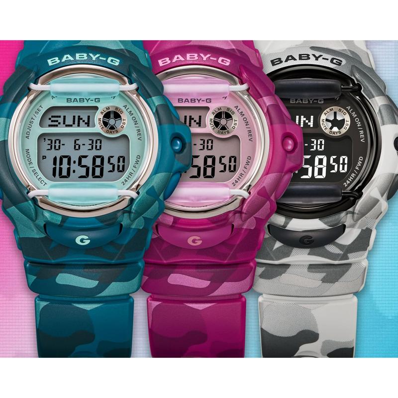 BABY-G BG-169CM-2 Camouflage Digital Watch Blue Green