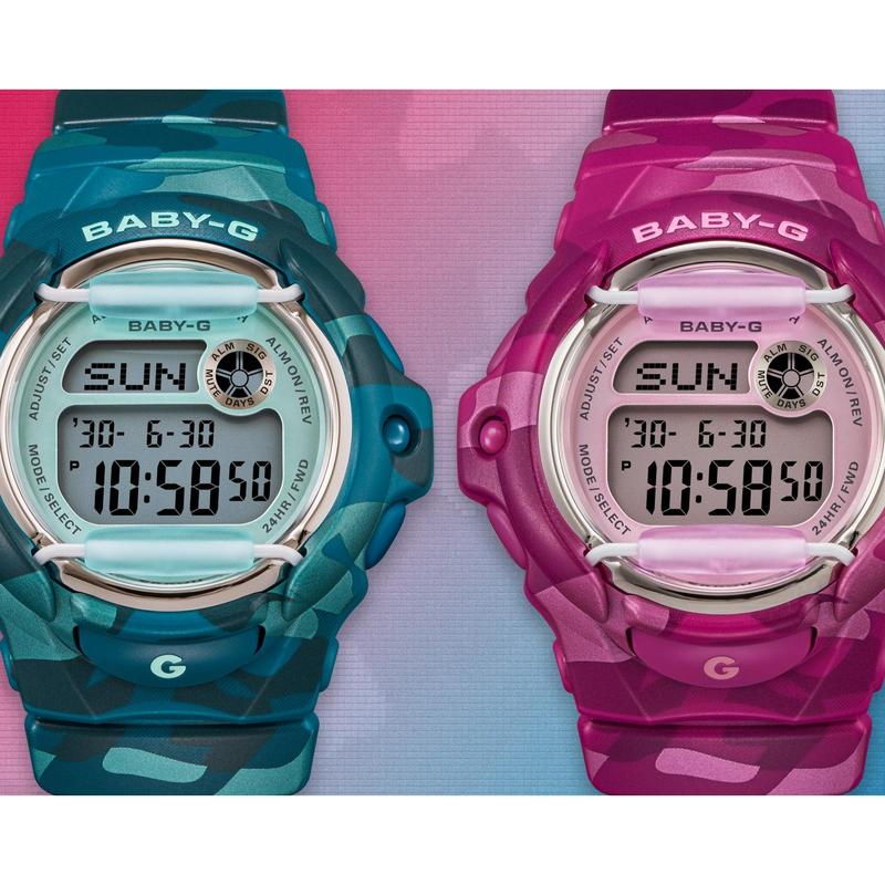 BABY-G BG-169CM-2 Camouflage Digital Watch Blue Green
