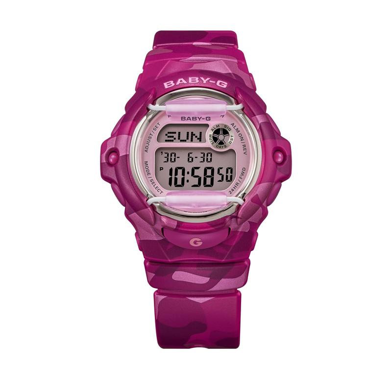 BABY-G BG-169CM-4 Digital Watch Pink Camouflage Resin