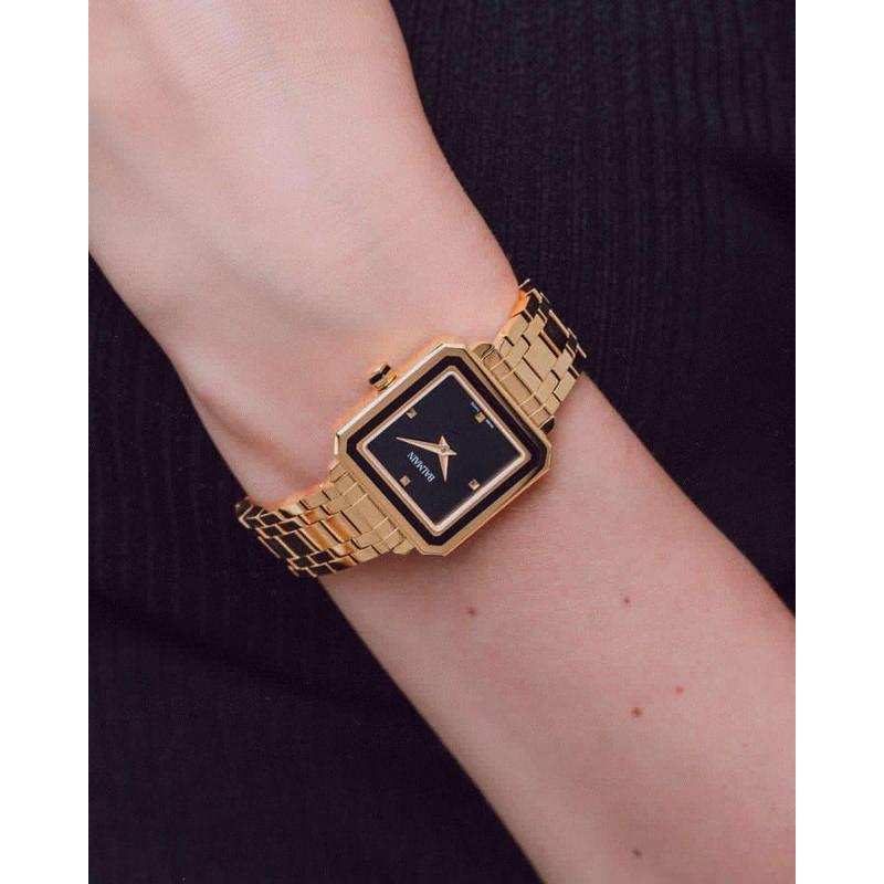 Balmain Eirini Square Quartz Watch Black Dial
