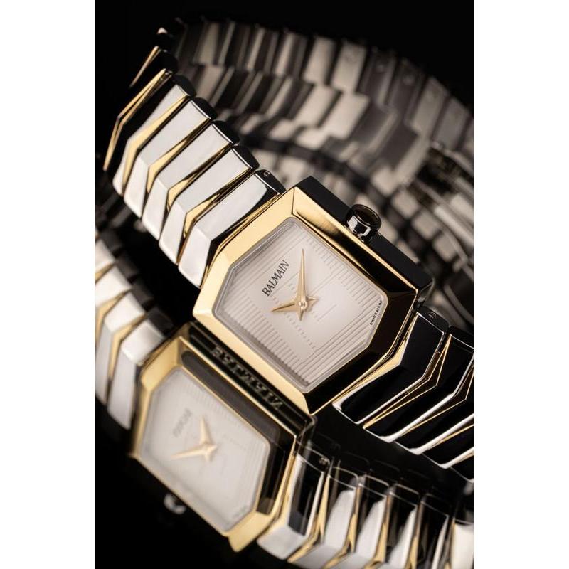 Balmain Taffetas Hexagonal Swiss Quartz Bicolor Watch