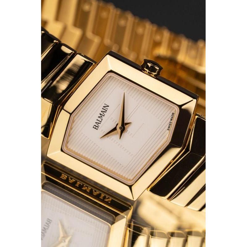 Balmain Taffetas Hexagonal Swiss Quartz Gold PVD Watch