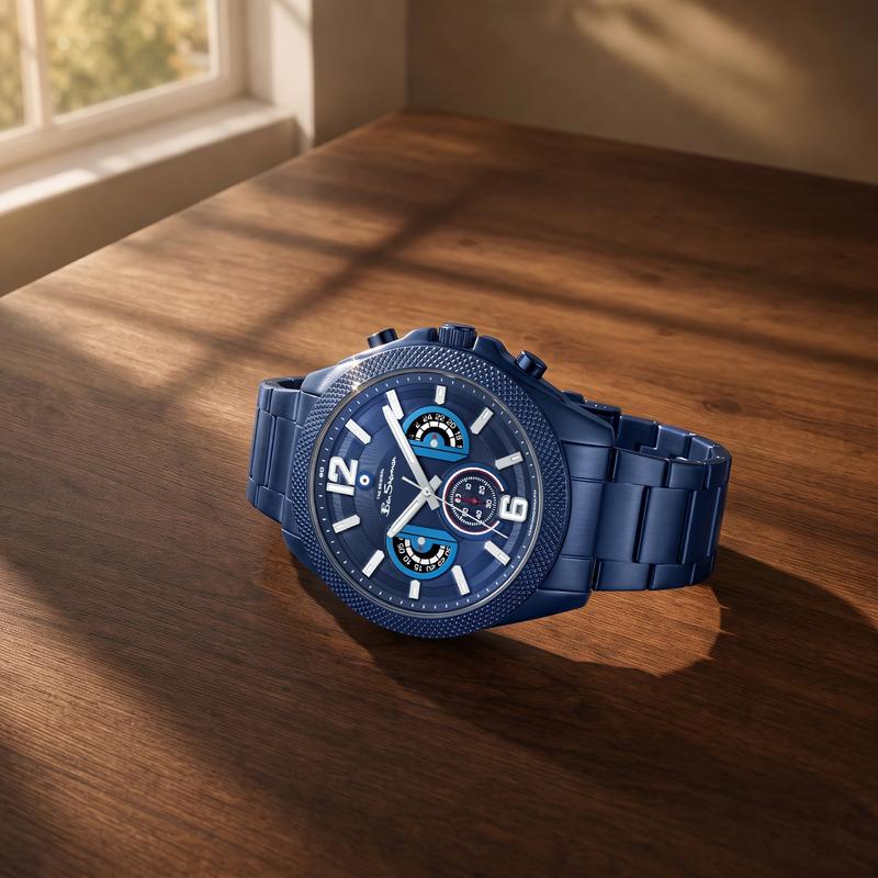 Ben Sherman Men's Blue Stainless Steel Chronograph Watch