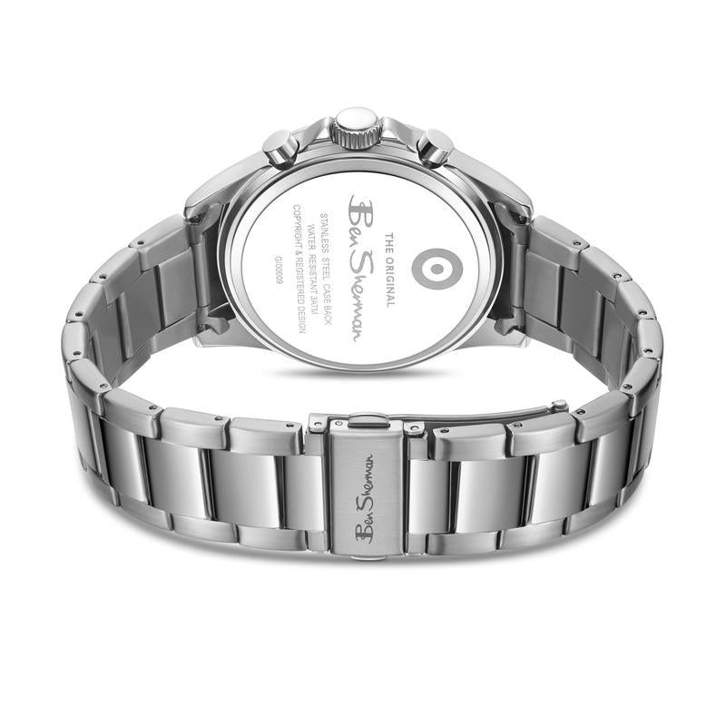 Ben Sherman Men's Stainless Steel Chronograph Watch with Blue Dial