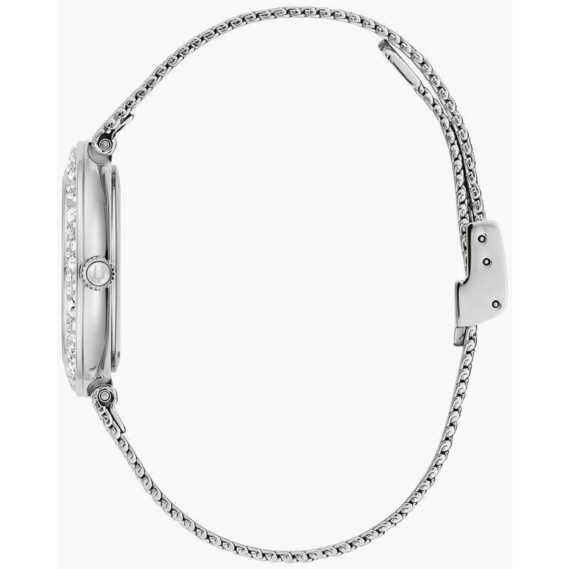 Bulova Dazzling Silver-Tone Crystal Women's Watch