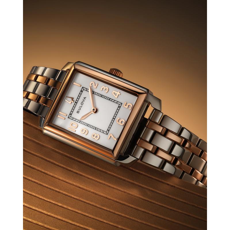 Bulova Sutton Women's Two-Tone Stainless Steel Rectangular Quartz Watch