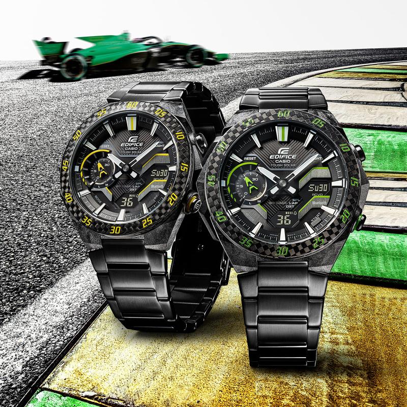 CASIO EDIFICE WINDFLOW MENS 100M BLUETOOTH SOLAR - ECB-2200RC-1A3DF