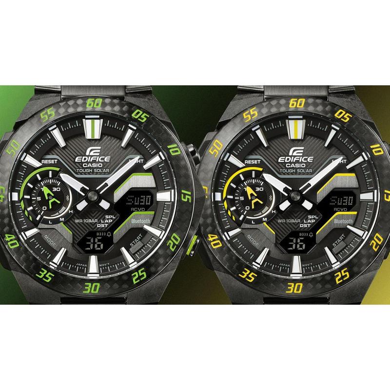 CASIO EDIFICE WINDFLOW MENS 100M BLUETOOTH SOLAR - ECB-2200RC-1A9DF
